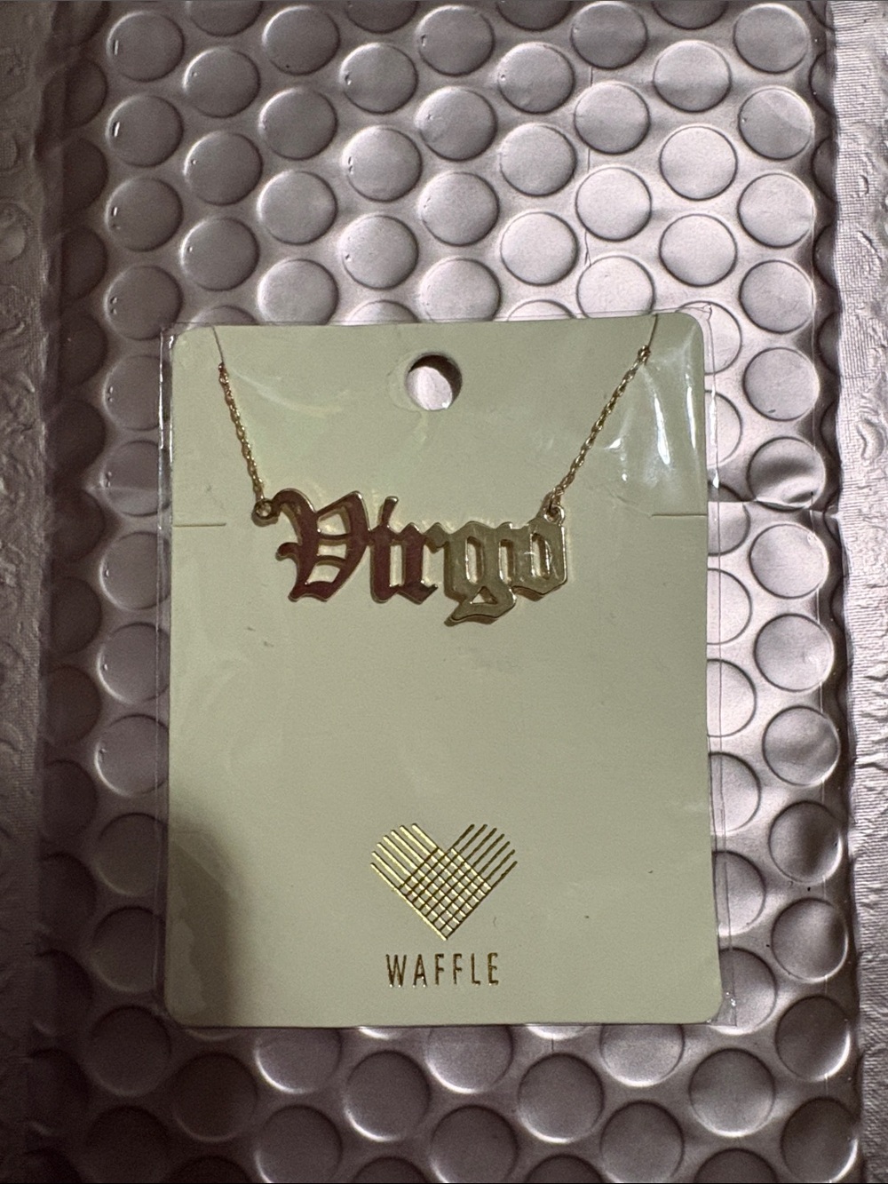 Gold 'Amor' Script Necklace - Picture 2 of 4